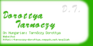 dorottya tarnoczy business card